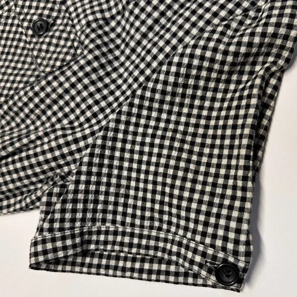 White Stag Gingham Plaid Seersucker Button Shirt Dress Tie Waist Cottage Country - Picture 6 of 15